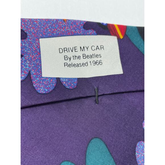 Vintage The Beatles Silk Necktie Drive My Car Manhattan Menswear Group Retro - Picture 4 of 7